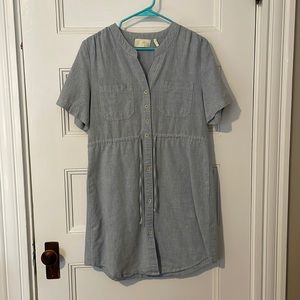 cotton & linen short sleeve dress - John & Jenn - size large